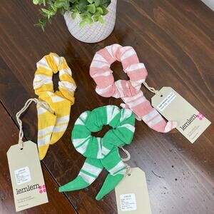 LemLem Set of 3 Stripe Doro Hair Scrunchies NWT Handmade